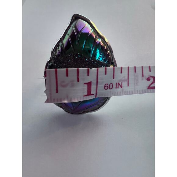 SAJEN WINDOW DRUSY FOREST SAJEN SILVER COLLECTION PLATINUM OVER SILVER RING - Picture 10 of 10